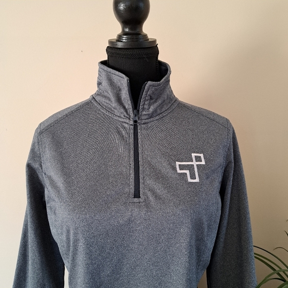 The North Face Quarter Zip Pullover Women's Medium Grey Mock Neck - Picture 6 of 10